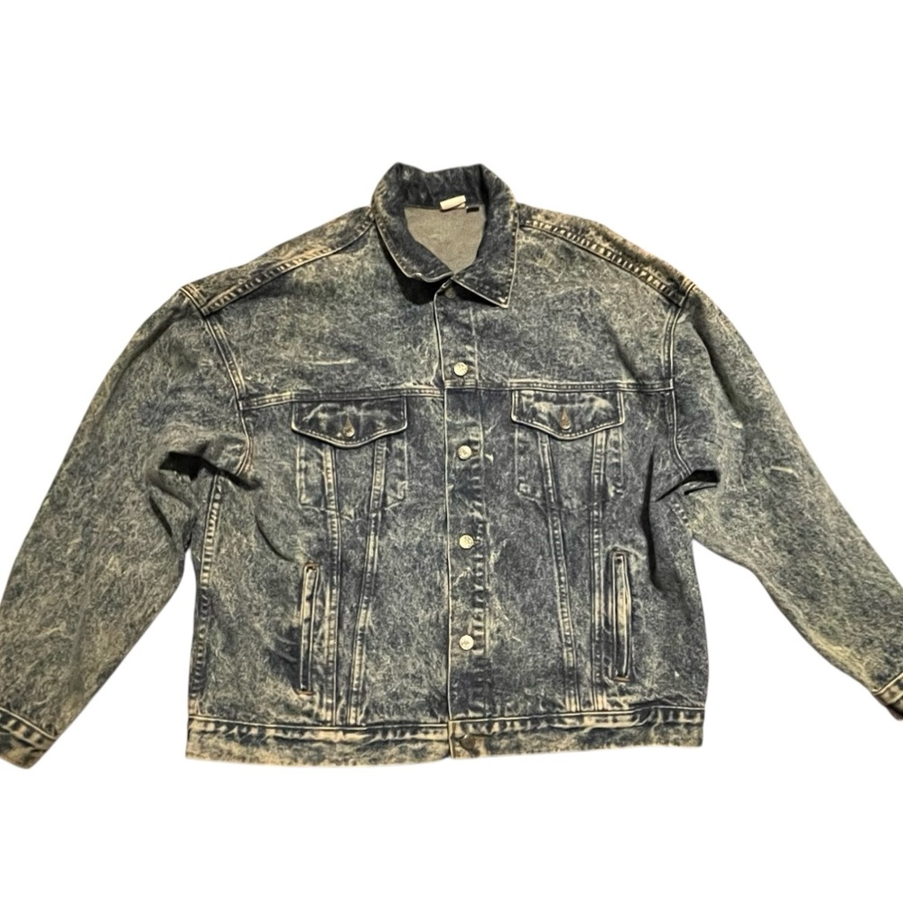 Vintage Grand Casino Hinckley ACID WASH DENIM JACKET XL Made in USA Jean jacket - Picture 2 of 10